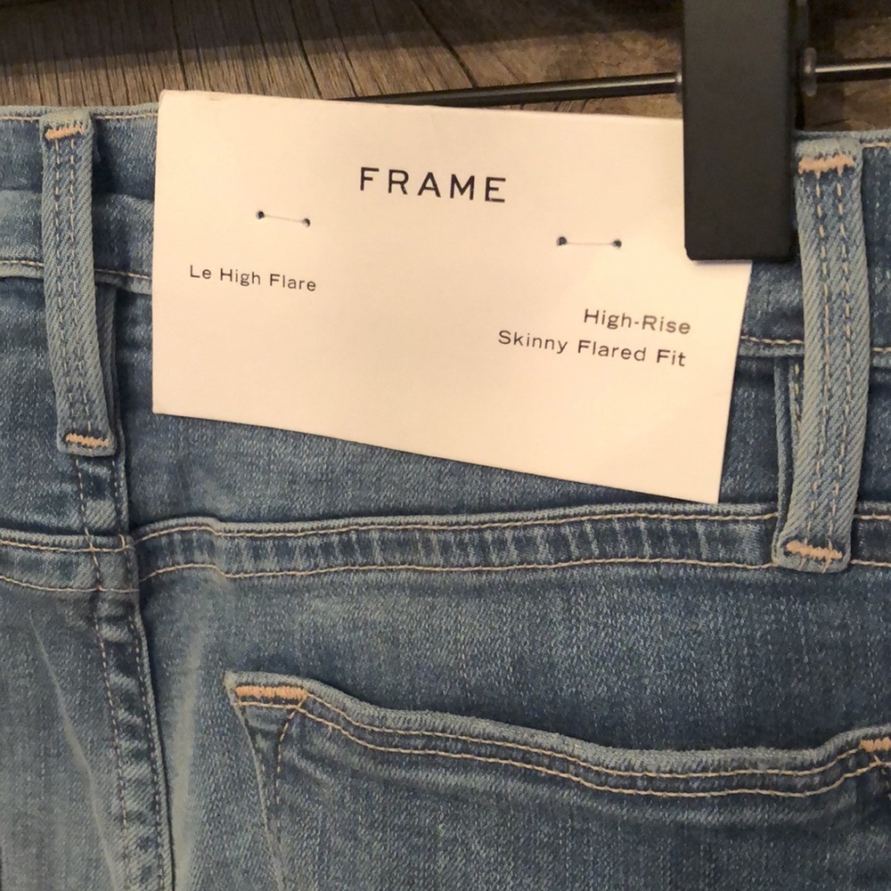 Frame Denim Le High Flare Denim Jeans in Free Bird Size 24 - Picture 7 of 16